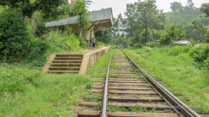 Togstationen i Kithal Ella, Sri Lanka